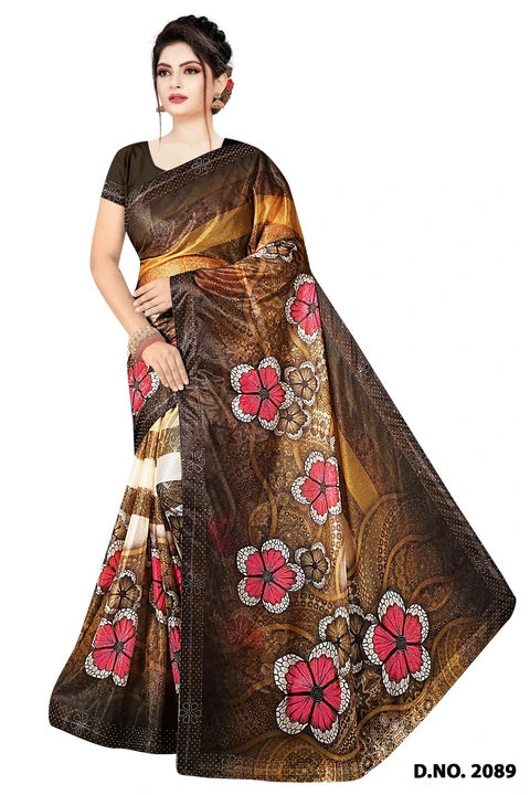 Fancy Digital Print Lycra Fabric Saree uploaded by PURVANCHAL COLLECTION PRIVATE LIMITED on 3/10/2023