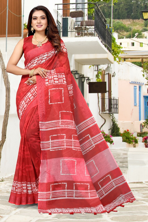 Cotton Linen Saree uploaded by business on 3/10/2023