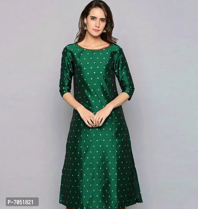Stylish Banarasi Silk Green Jacquard Weave Un-Stitched Kurta Fabric For Women uploaded by SHOP MARKETIFY on 3/10/2023