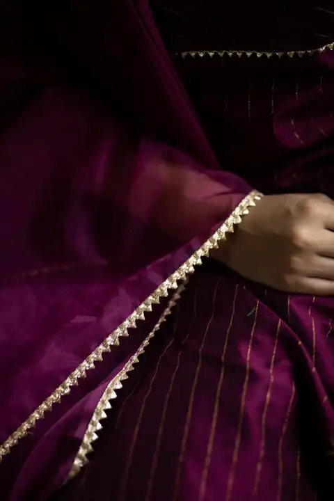 Women lurex fabric kurta pant dupatta set uploaded by Karagwals fab on 3/10/2023