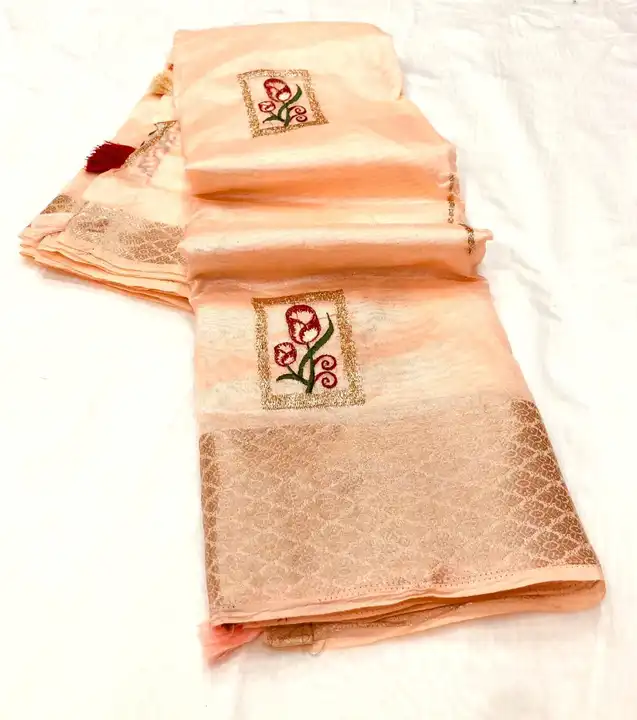 Product image with price: Rs. 799, ID: soft-cotton-saree-with-embroidery-0fdfebbe