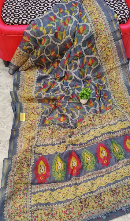 Chanderi silk with Bormala Print  uploaded by business on 3/10/2023