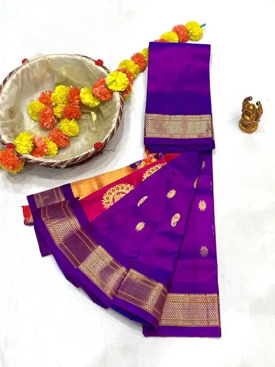 Pure silk yeola Maharani pallu paithani  uploaded by SAMARTH PAITHANI WHAT'S UP 8087211077 on 3/10/2023