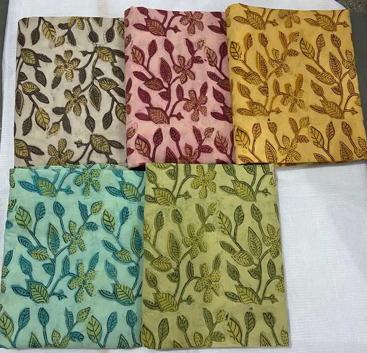 New running fabrics  in Vanspati ajark block printed. 
Fabrics -cotton 60*60.  
 uploaded by business on 3/10/2023