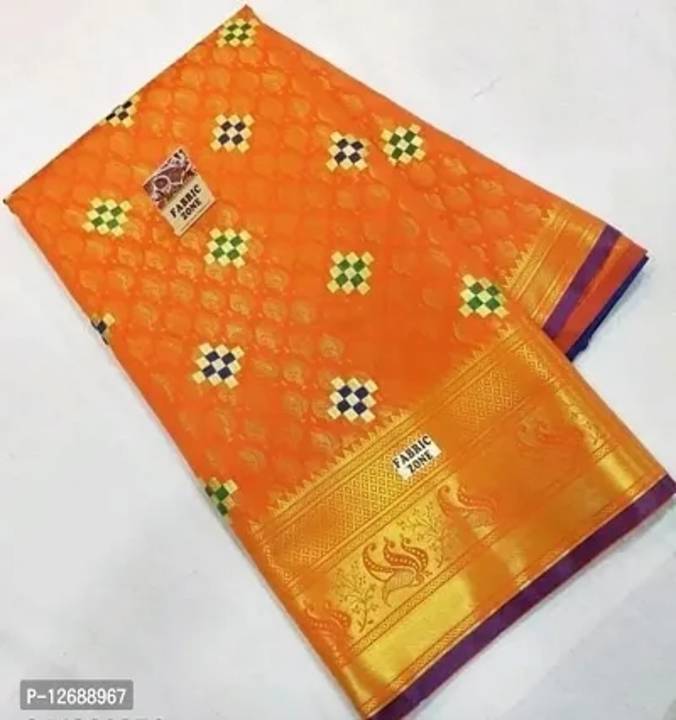 Kanjivaram Brocade Pattu Silk Sarees with Blouse Piece uploaded by Shreeji New Fashion on 3/10/2023