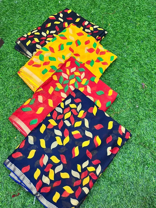 Printed saree uploaded by Maa Creation. on 3/10/2023
