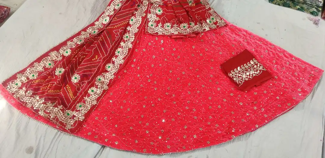 🥰🥰 *New Launch Beautiful Lahenga ( Skirt )*😘🥰

*Full Sitiched  gota Zari lehnga Fabric valvet  uploaded by Gotapatti manufacturer on 3/10/2023