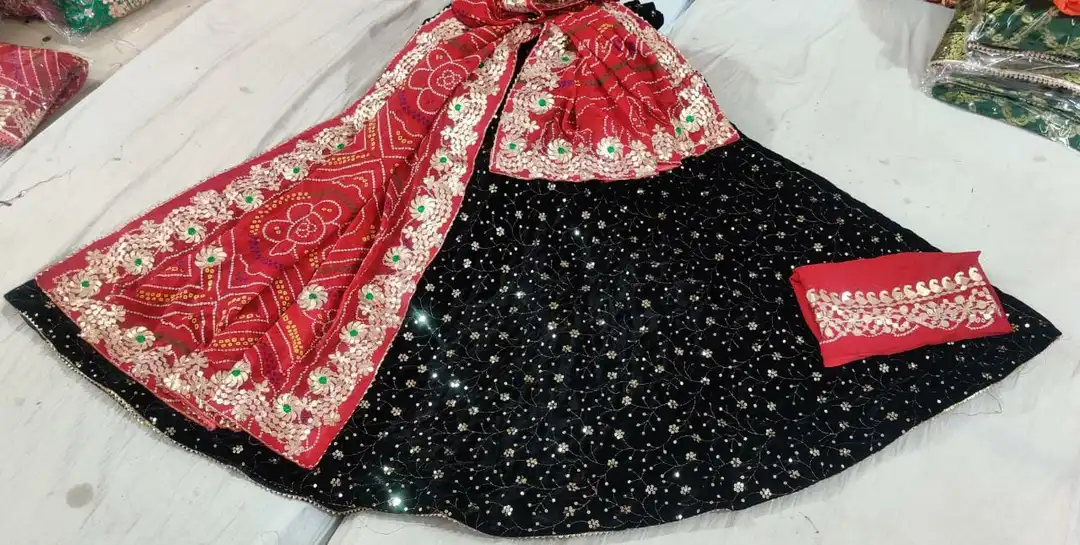 🥰🥰 *New Launch Beautiful Lahenga ( Skirt )*😘🥰

*Full Sitiched  gota Zari lehnga Fabric valvet  uploaded by Gotapatti manufacturer on 3/10/2023