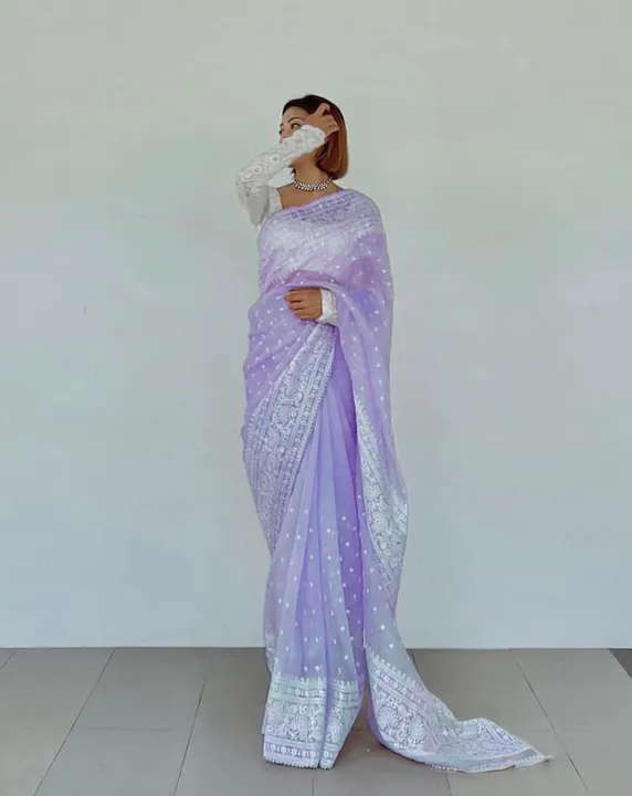 Organza saree with blouse  uploaded by A star on 3/11/2023