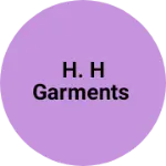 Business logo of H. H garments