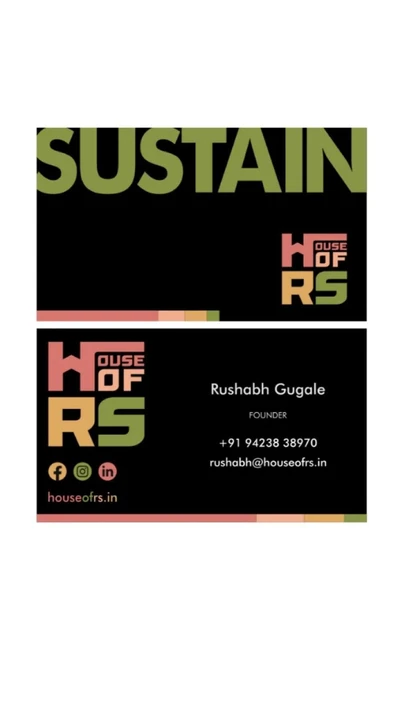 Visiting card store images of House Of RS