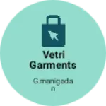 Business logo of Vetri garments