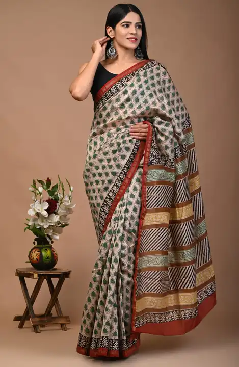 Chanderi silk saree  uploaded by Bagru printers Store  on 3/11/2023
