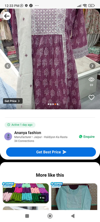 Post image I want to buy Dupatta set with a total order value of ₹50000.