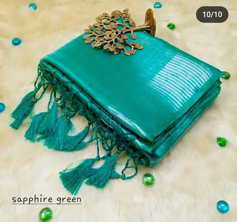 Tissue Linen Saree  uploaded by Handloom Plus  on 3/11/2023