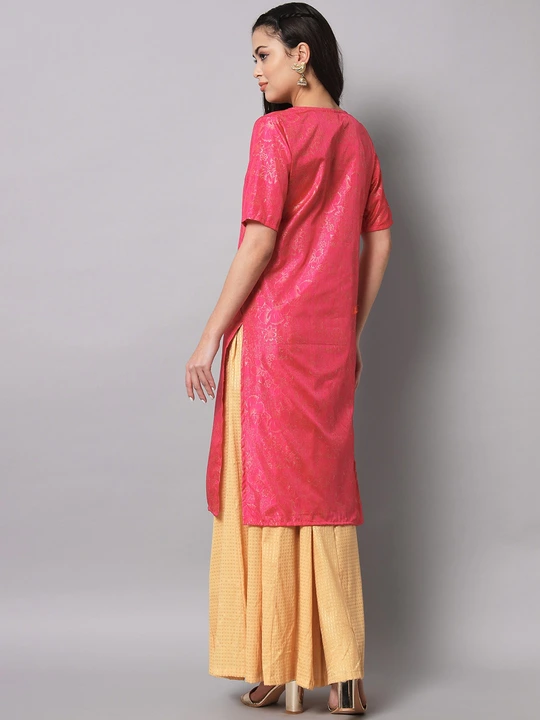 Pink foil print kurti  uploaded by business on 3/11/2023
