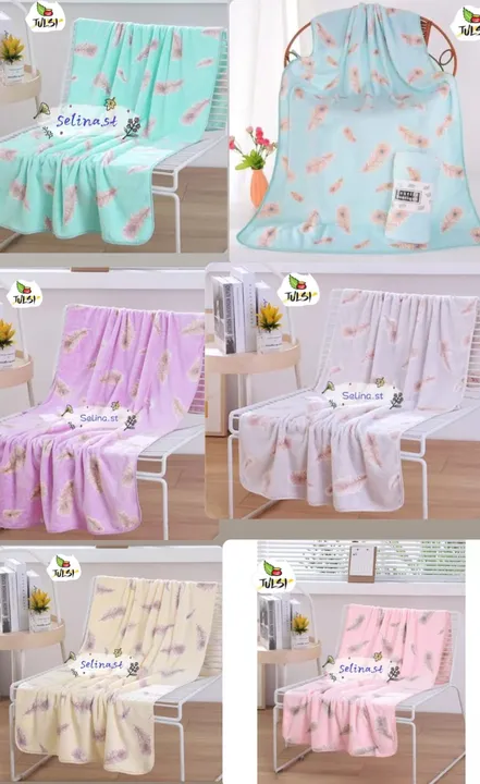 Feather towel 30*60 pack of 6 different colors  uploaded by business on 3/11/2023