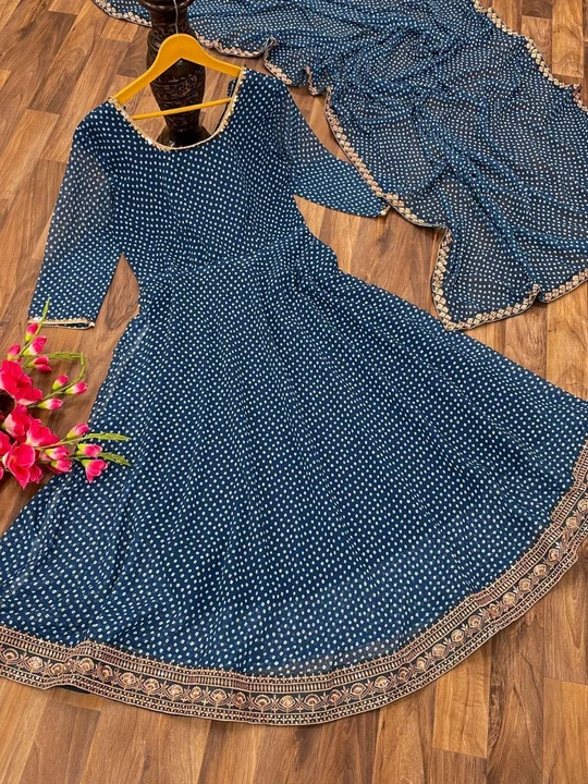 EXCLUSIVE NEW DESIGN GOWN DUPATTA SET uploaded by Swastik creation on 3/11/2023