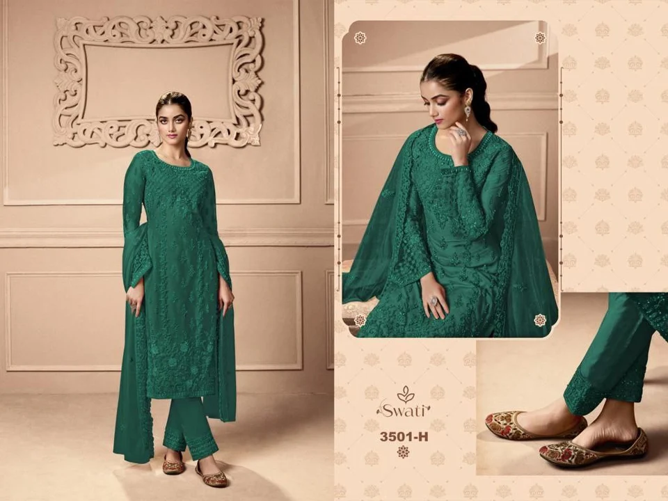 FANCY EMBROIDERY SUITS uploaded by Swastik creation on 3/11/2023