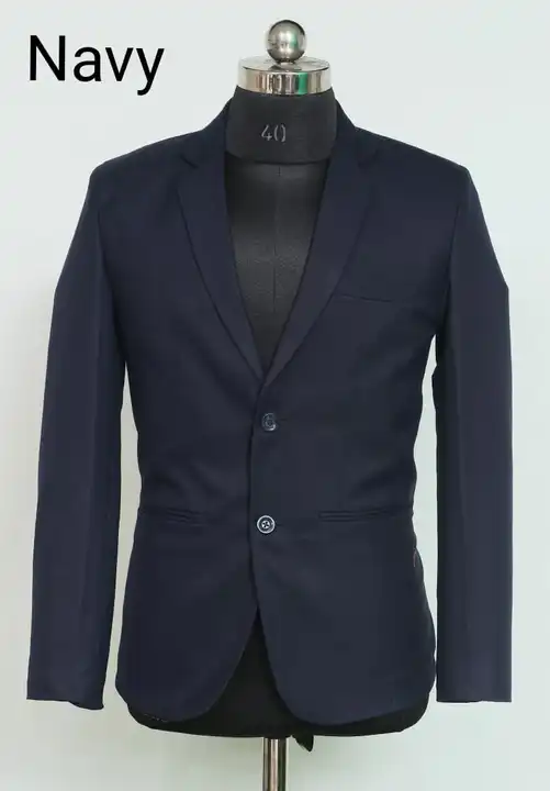 Navy & Black Plain Blazer  uploaded by Kataria Fashion Shop on 3/11/2023