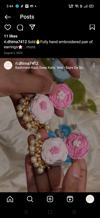 Hand made earrings all under 220 uploaded by थ्री सिस्टर on 3/11/2023