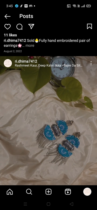 Hand made earrings all under 220 uploaded by थ्री सिस्टर on 3/11/2023