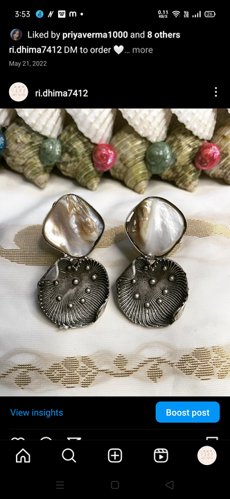 Silver or stone earrings uploaded by थ्री सिस्टर on 3/11/2023