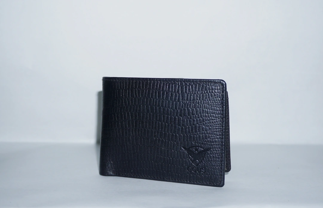Croco Black genuine leather wallet  uploaded by business on 3/11/2023