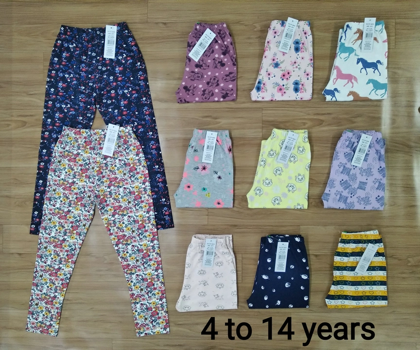 Post image *Girls Printed Lycra Leggings*

Fabric - All Over Printed Lycra Jersey

4, 6, 8, 10, 12, 14 years

Price - *Rs.85* + GST

MRP - Rs.399

MOQ - 60 pieces (1 set)
*(6 Sizes, Each size 10 pieces)*

Single Piece Packing / 5 Pieces Master Packing

*Rs.75 for 300 pieces and above (5 Sets)*