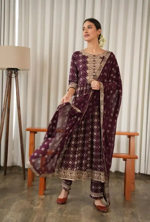 Women embroidered kurta pant and dupatta set  uploaded by Aleexa Outlet on 3/11/2023