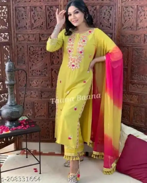Kurti pant duppata set uploaded by Tanvi creation _ the online store on 3/11/2023