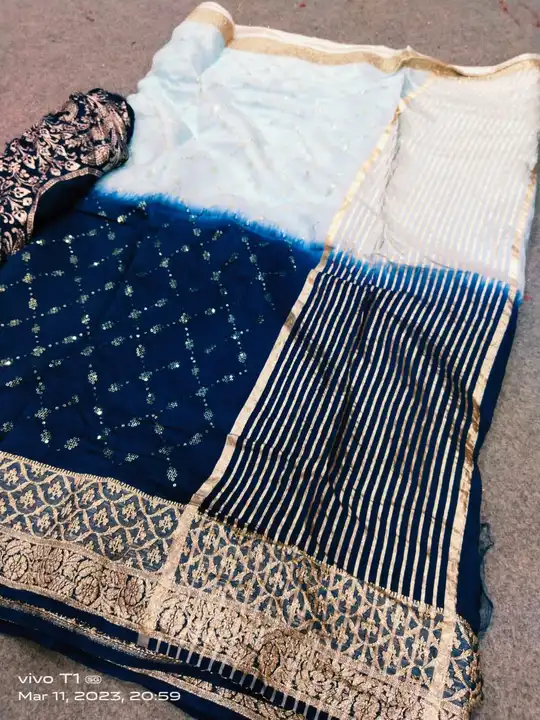 Pure ognrza silk fabric uploaded by Gota Patti manufacturing on 3/11/2023