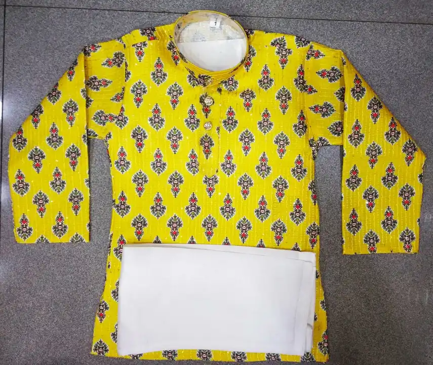 Classic digital embroidary 1/10 kurta pyjama set uploaded by Shree gurudev collection / 9806507567 on 3/11/2023