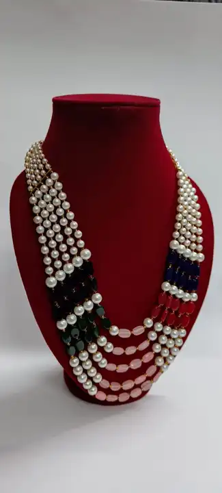 Multi colour layered necklace with 20 inches length  uploaded by Rajasthani juwelen14 on 5/30/2024