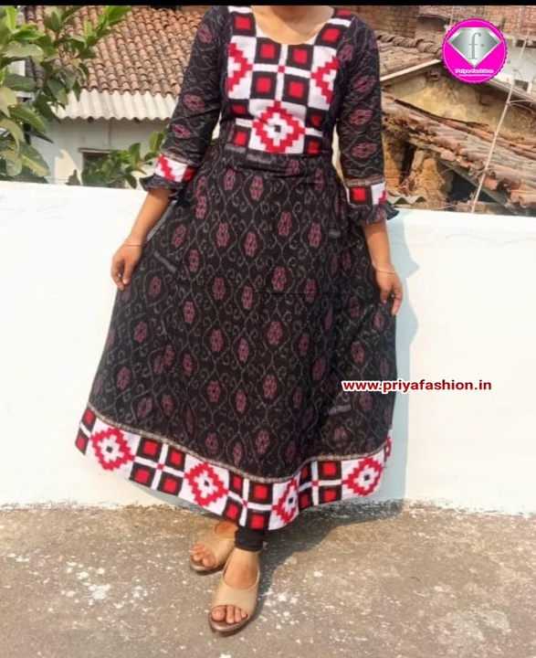 Sambalpuri long Round kurti  uploaded by Priya Fashion , Sambalpuri_Saree _kurti_ Dress on 3/12/2023
