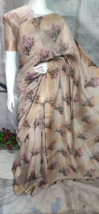 Banswara Silk Sarees with Screen Print uploaded by Salman Handloom on 3/12/2023