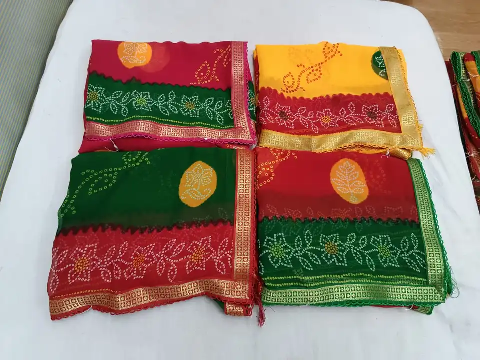Jesal printed georgette sarees uploaded by N K SAREES  on 3/12/2023