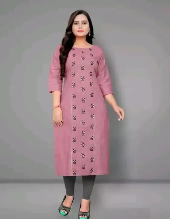 
Daily Wear Khadi Cotton Kurti with Embroidered Patterns and 3/4 Length Sleeves uploaded by Devlila on 5/19/2024