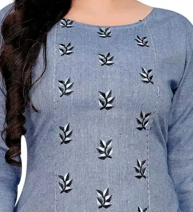 

Daily Wear Khadi Cotton Kurti with Embroidered Patterns and 3/4 Length Sleeves uploaded by Devlila on 3/12/2023