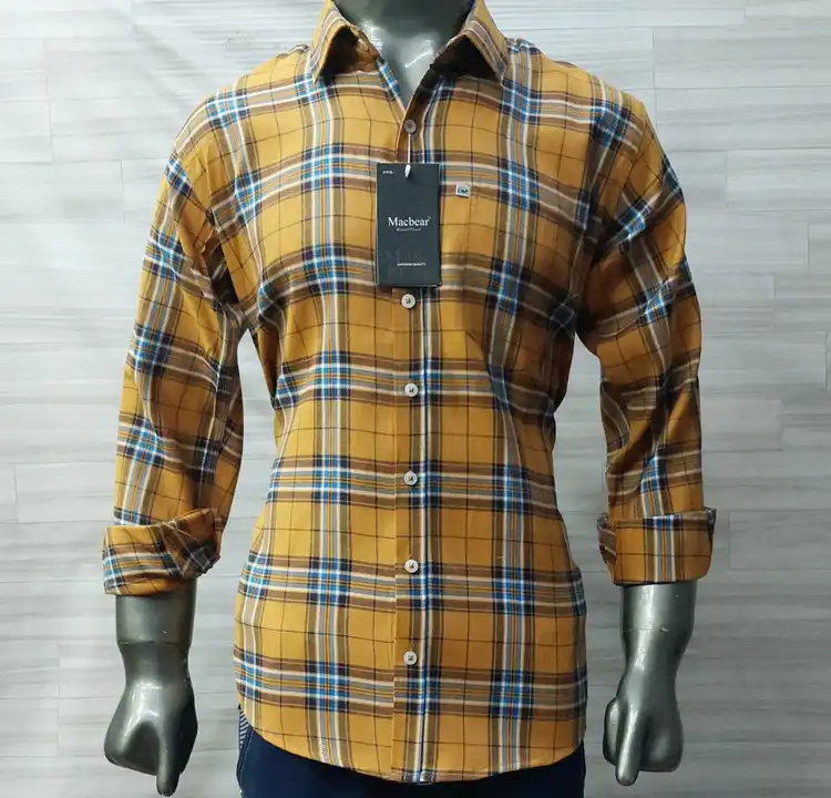 Men's Check Shirt uploaded by Macbear Garments Pvt.Ltd. on 3/12/2023