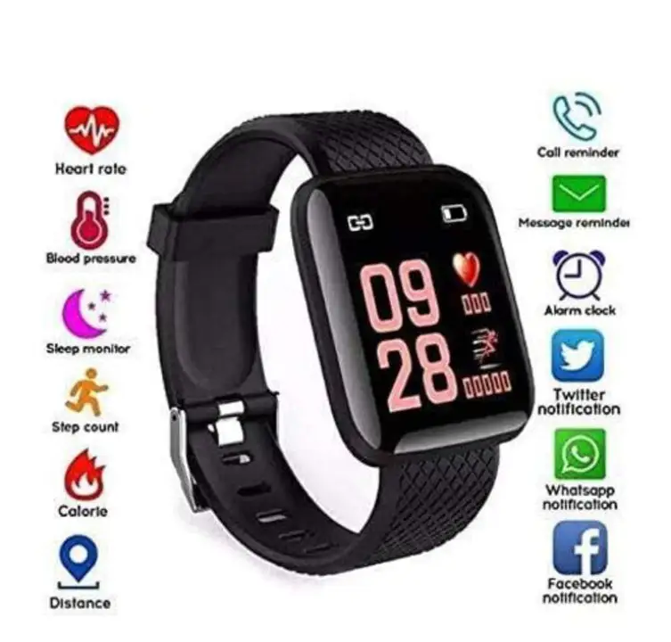 Post image Bluetooth smart watch
Connect with phone
Call, whatsapp, Facebook all app notification on screen watch 
Heart beat, steps, blood pressure, measure
Waterproof proof 
Price 450