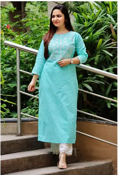 Kurta embroidery with Pant  uploaded by business on 3/12/2023