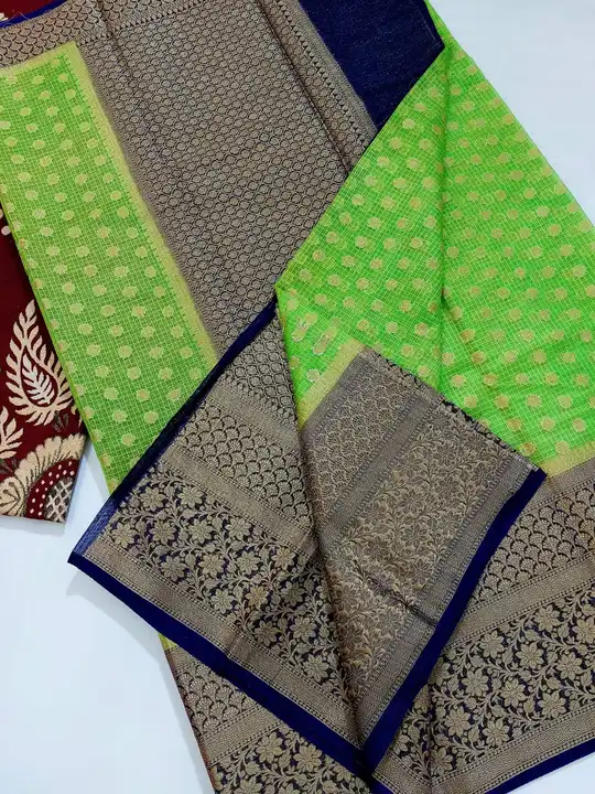 Organza small check saree  uploaded by Farhan fabrics on 3/12/2023