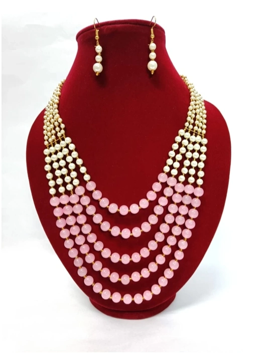 Five layer new design necklace set (Mala) uploaded by business on 3/12/2023