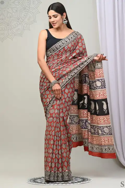 *Feel* Trendy
*Feel* Authentic
🎀🎀🎀🎀🎀🎀

*Hand* Block Printed 
cotton mul Saree 
With Blouse

*S uploaded by Roza Fabrics on 3/12/2023