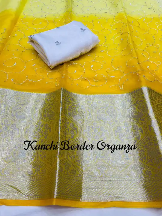 Organza saree with sequence work uploaded by SAURYA LIFE STYLE on 3/12/2023