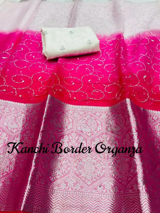 Organza saree with sequence work uploaded by SAURYA LIFE STYLE on 3/12/2023