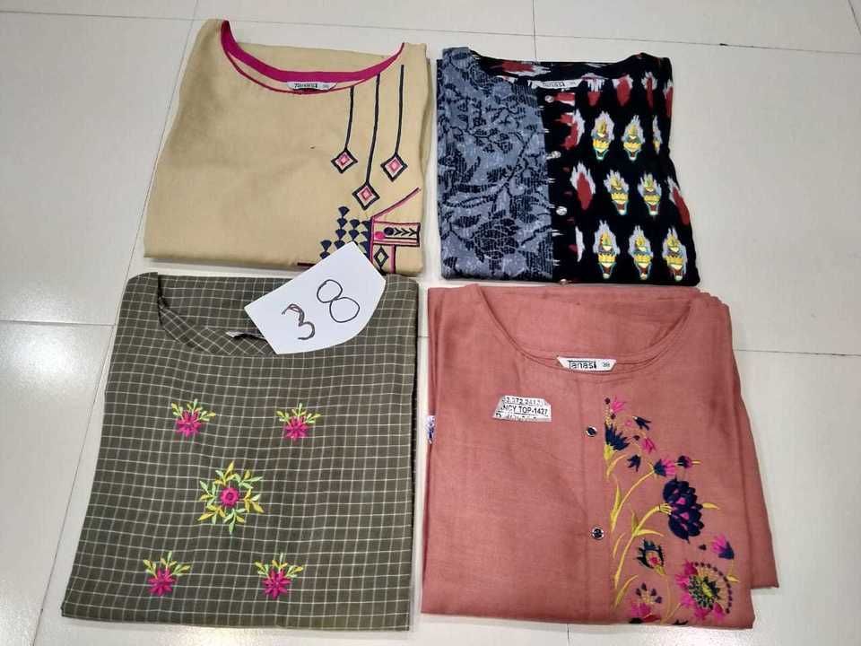 Post image Cotton kurti pure cotton
100% good quality with Embroidery
Branded kurti
Size available
38,40,42,44

Rate setwise 405
Rate single 425