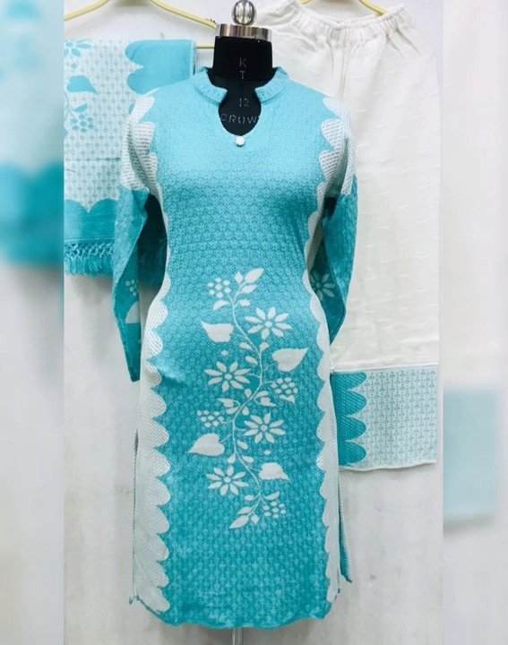Kurti plazo set uploaded by Rs knit wear lady garment on 3/12/2023