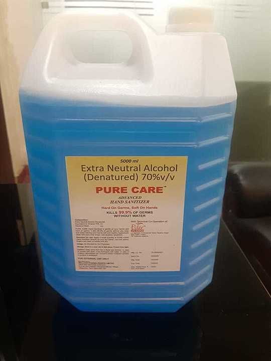 pure care sanitizers 5 LTR uploaded by business on 7/9/2020